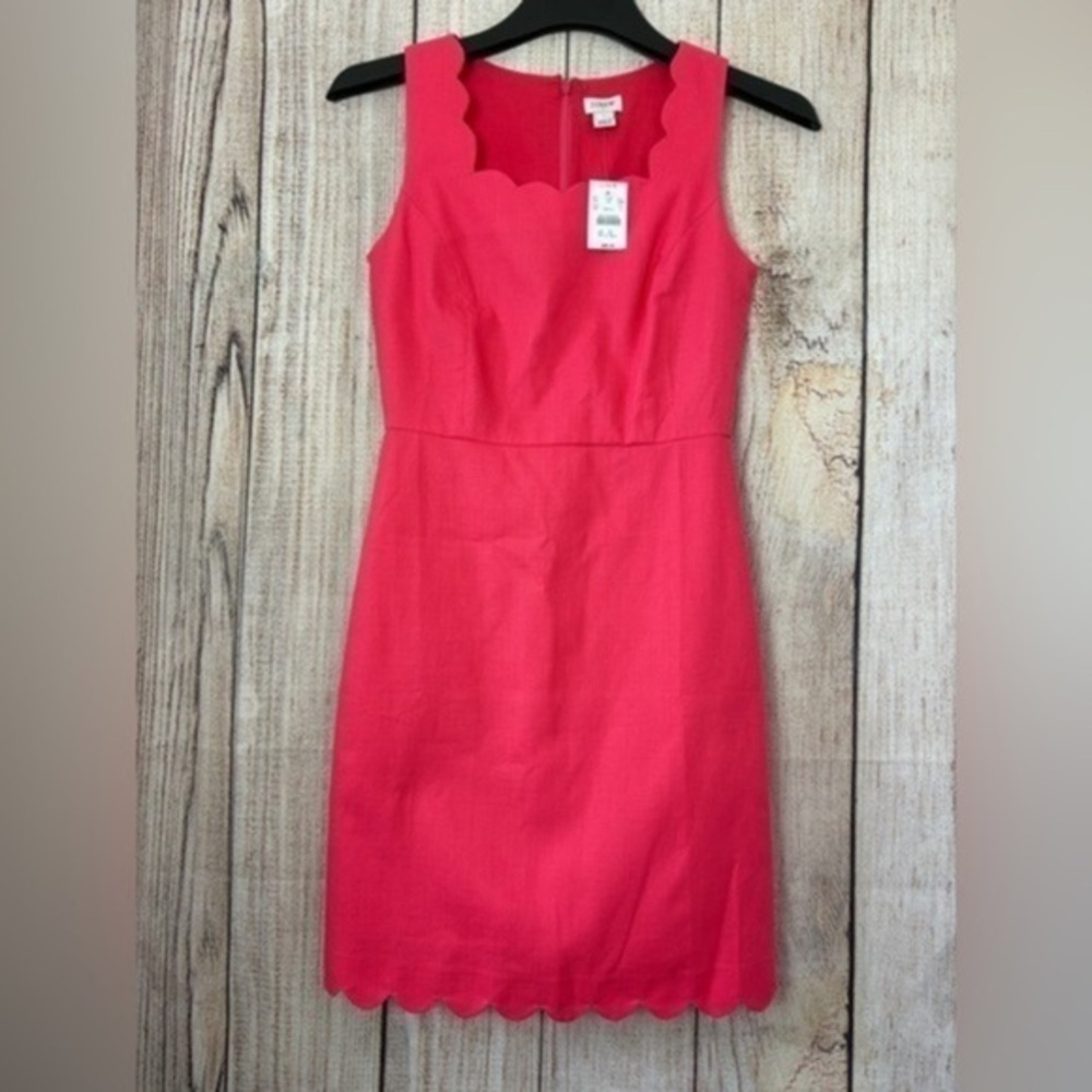 J.crew Womens Basket Waeve Scallop edge dress size 0